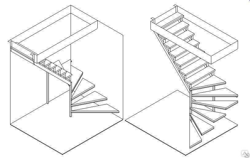 Металлические лестницы на второй этаж в частном доме – изготовление своими руками, чертежи