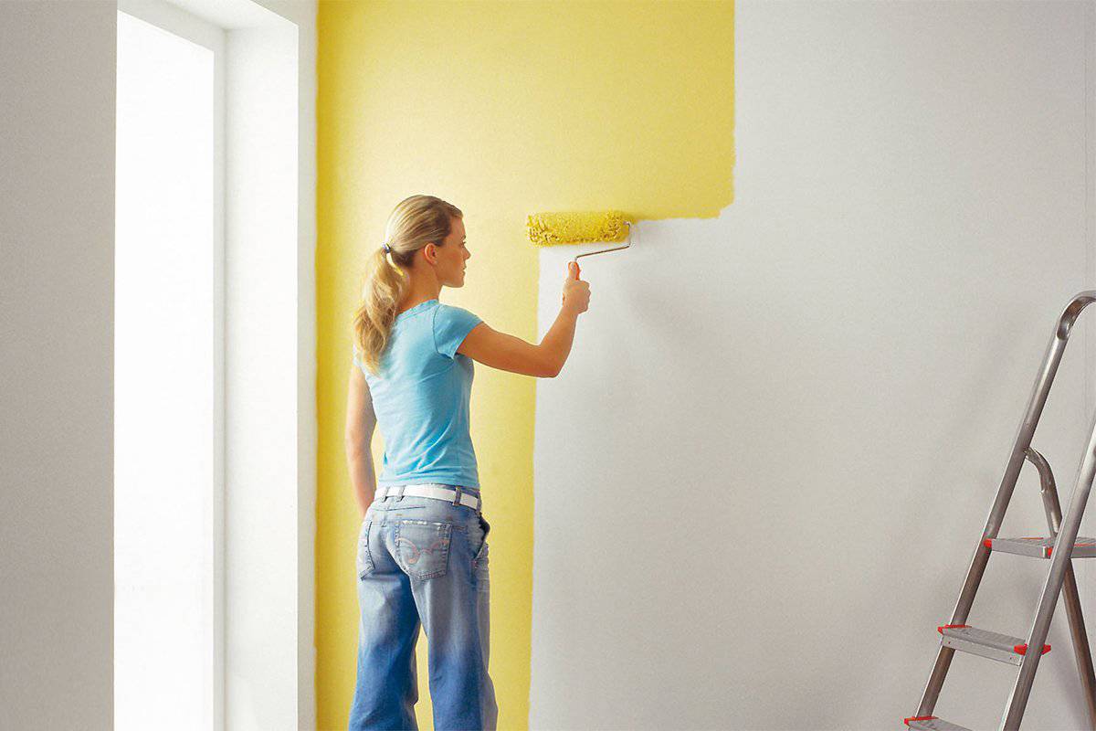 Покраска стен колером — этапы и итоги работ