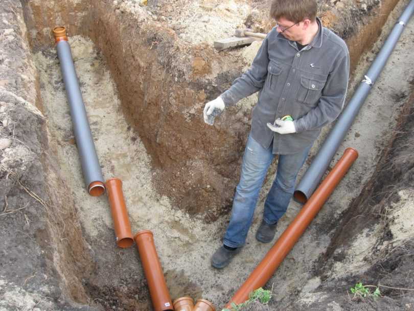 Утепление наружных канализационных труб в земле своими руками