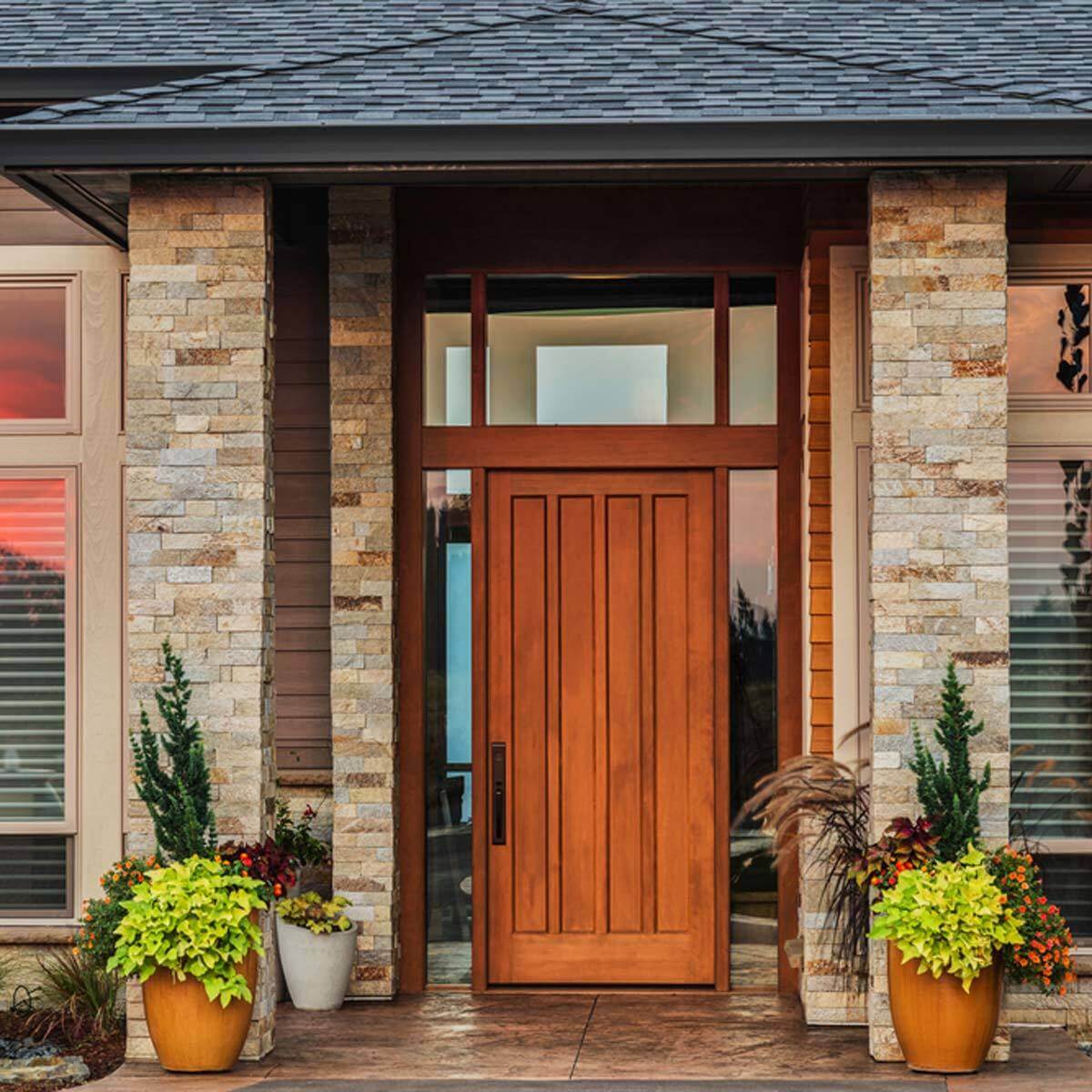 Входная дверь в частный загородный дом: деревянная, пластиковая, металлическая. безопасность и установка своими руками