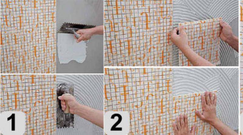 Как клеить мозаичную плитку на стену самому качественно