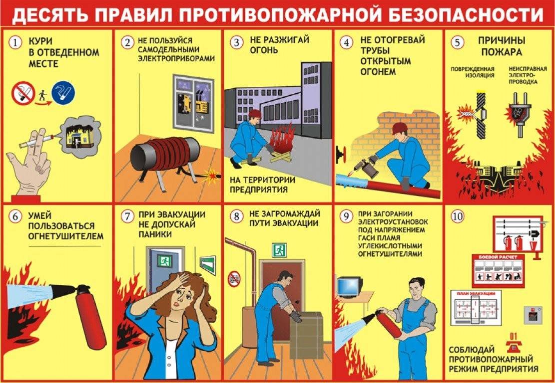 Детям о пожарной безопасности: памятка о порядке действий при пожаре