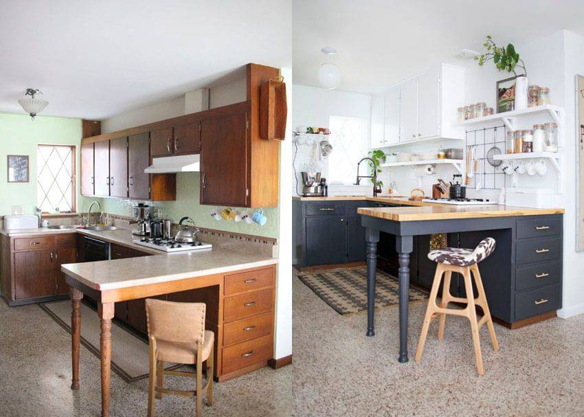 Как обновить старую кухонную мебель своими руками (38 фото): инструкция, фото и видео-уроки