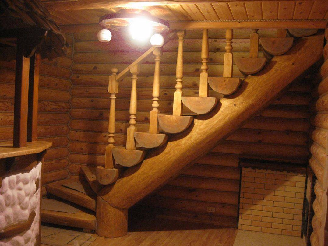 Как сделать лестницу в бане на второй этаж своими руками: фото