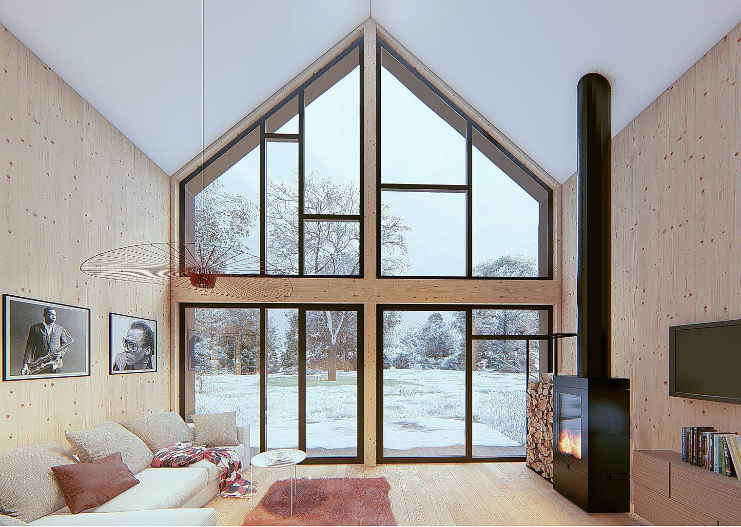 Каркасный дом с панорамными окнами своими руками