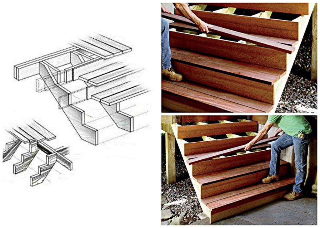 Лестница из дерева на террасу своими руками: особенности строительства и рекомендации +фото и видео