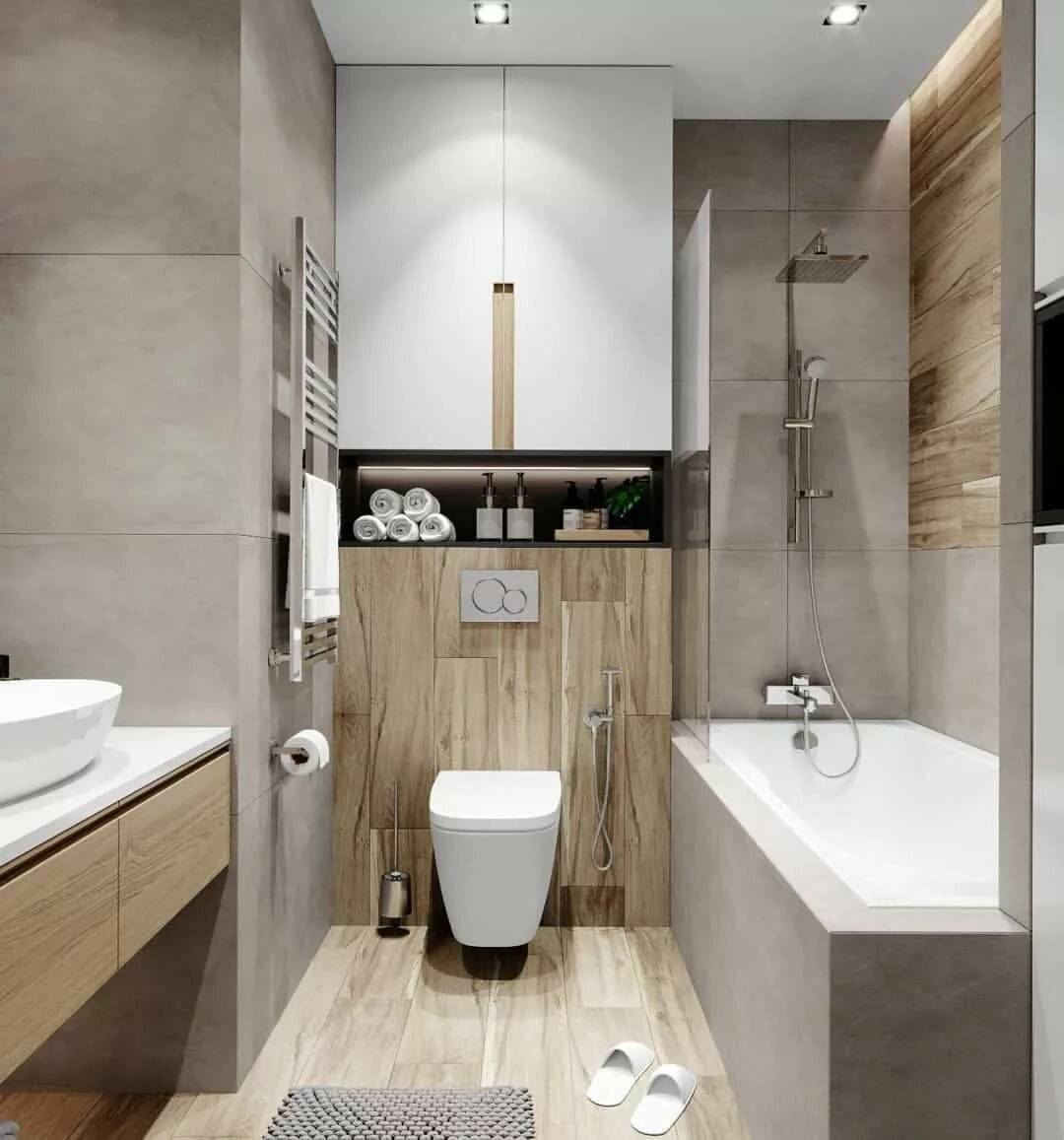 Дизайн маленькой ванной комнаты: с туалетом, без туалета, со стиральной машиной, душевой кабиной, в хрущевке