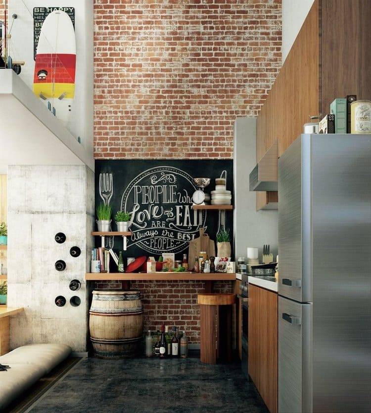 40 идей дизайна кухни в стиле лофт
