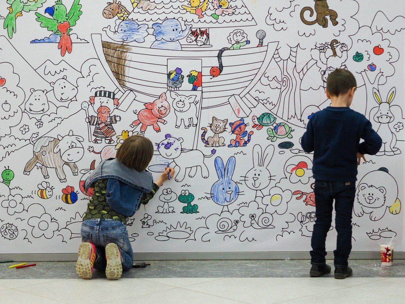 Как выбрать обои для рисования в детскую на стену: маркер или мел, что лучше: советы и идеи