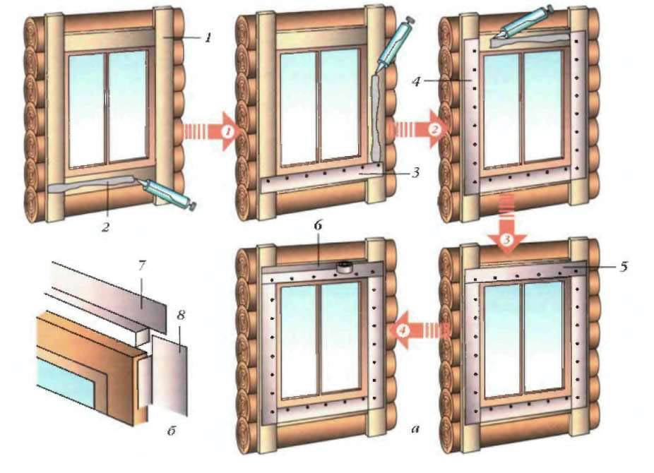 Отделка окна сайдингом: Разновидности оконного проема - Вычисление крепежных планок