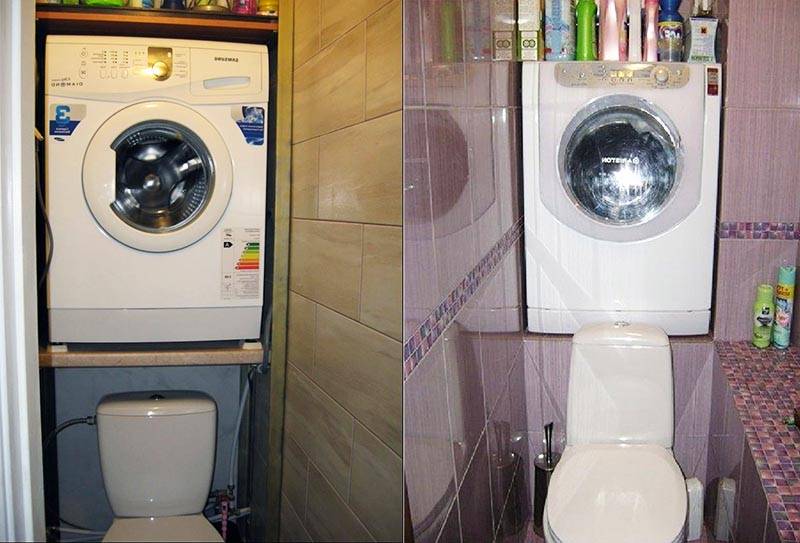 Дизайн туалета со стиральной машиной: фото