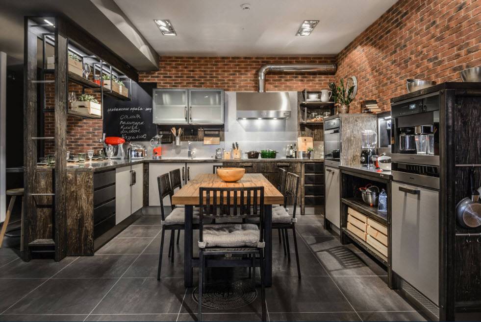 Кухня в стиле лофт: как сделать своё жильё «чердаком» в сочетании с уютом и удобством