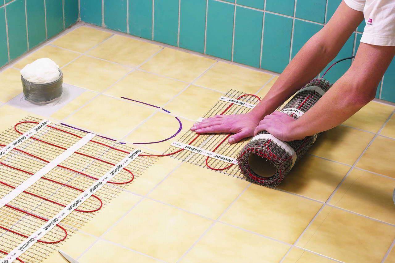 Теплый пол в ванной комнате своими руками - подготовка и монтаж