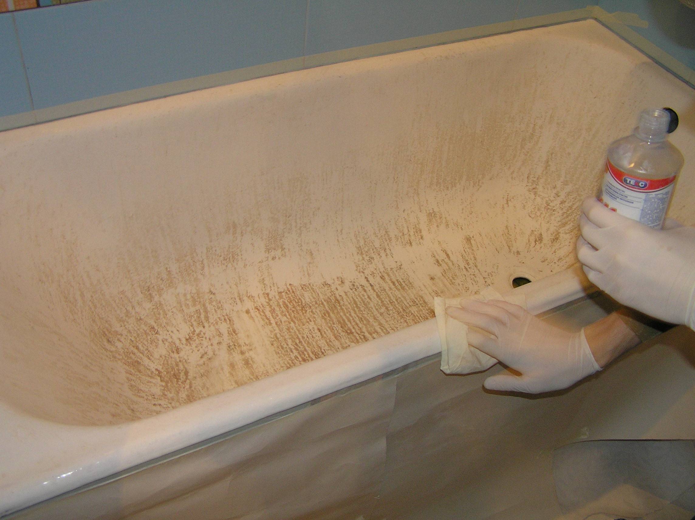 Эмалировка ванн своими руками: как сделать ремонт чугунной ванны жидким акрилом в домашних условиях