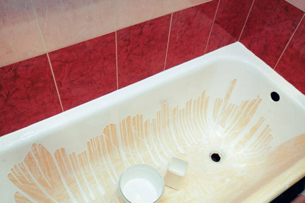 Восстановление эмали чугунной ванны своими руками