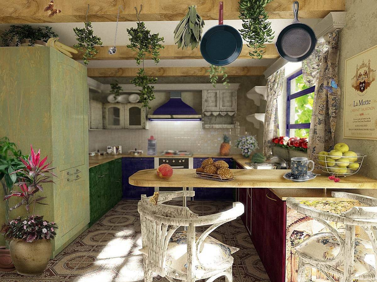 Кухня в стиле кантри 2021: особенности дизайна, отделка, аксессуары, реальные фото в квартире, в частном доме
