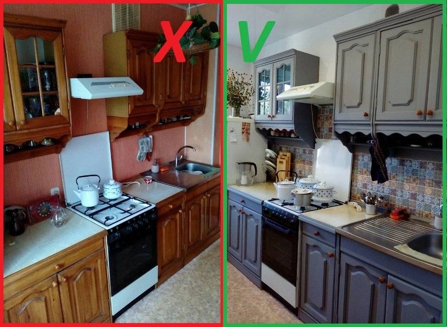 Преображение кухни: обновление кухонного гарнитура своими руками- обзор +видео