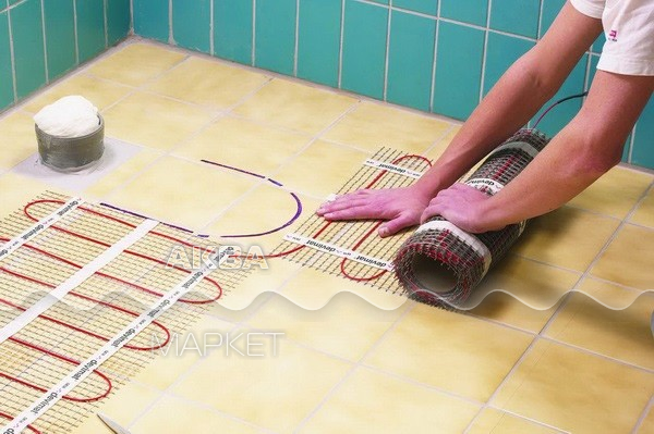 Электрический теплый пол под плитку своими руками – монтаж нагревательного кабеля, укладка матов + фото-видео