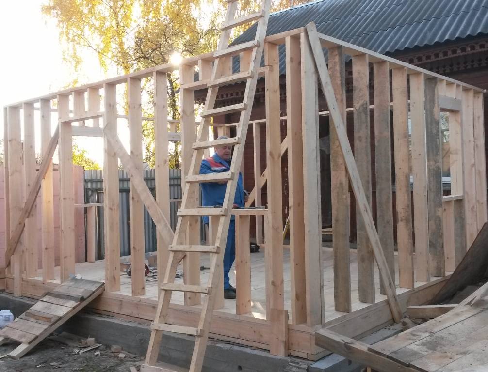 Каркасная пристройка к деревянному дому своими руками: видео-инструкция по монтажу