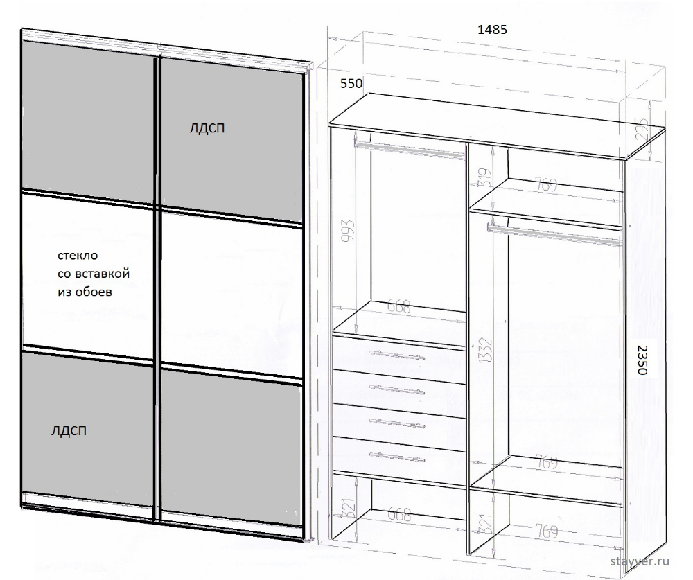 Как сделать шкаф купе - 100 фото встроенных моделей и их применение в домашних условиях