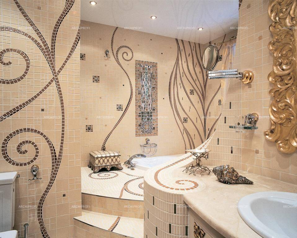 Как самостоятельно уложить и приклеить мозаичную плитку в ванной