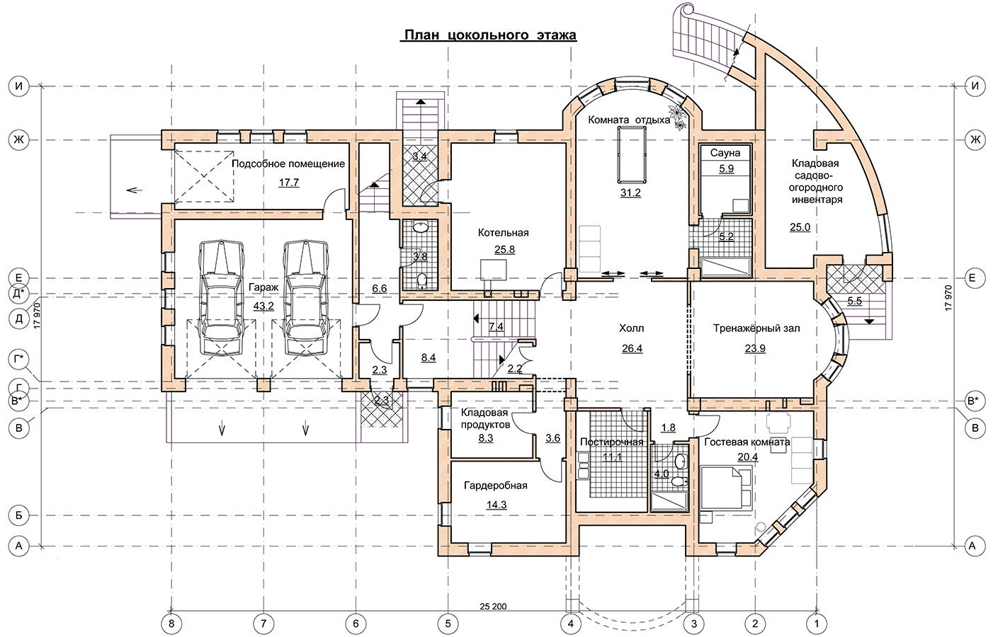 План цокольного этажа с гаражом в частном доме: виды и плюсы и минусы +фото и видео проекта