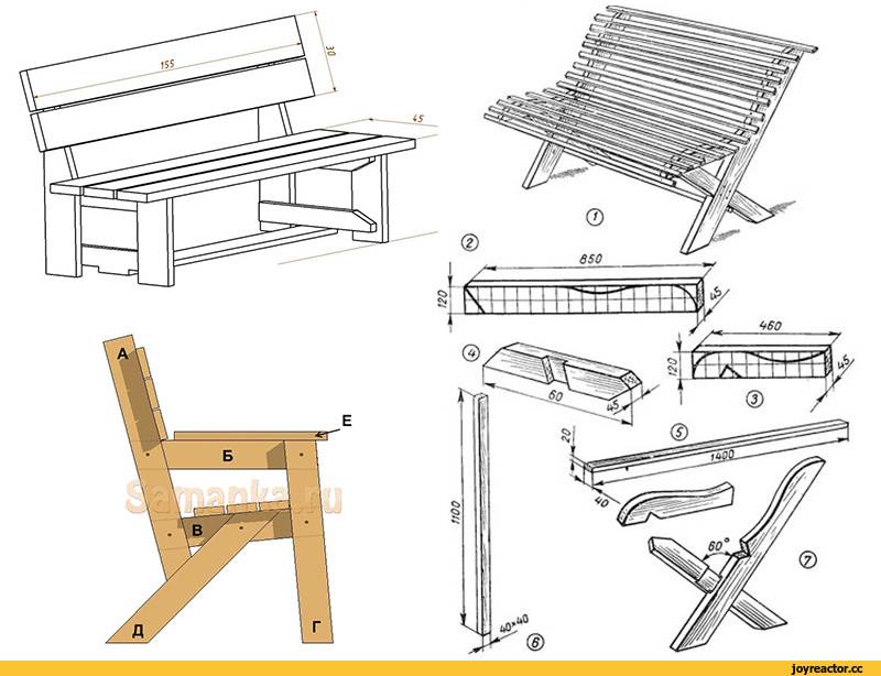 Как сделать скамейку своими руками (90 фото идей) - простая инструкция от а до я