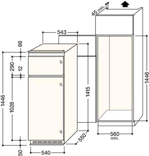 Стандартные размеры холодильника (ширина, высота, объем)