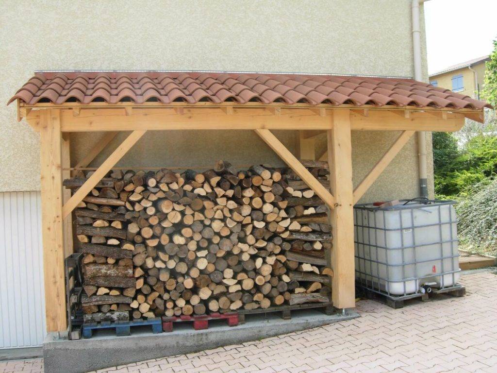 Как построить навес для дров своими руками, инструкция (50 фото)