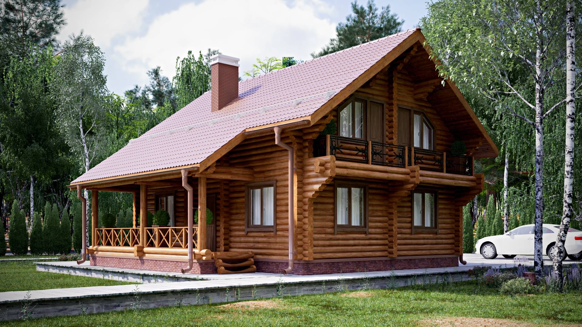 Частный дом из деревянного бруса