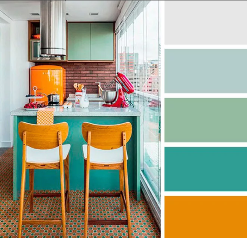 Подбора и сочетание цветов для интерьера кухни, чтобы получилось как на картинке