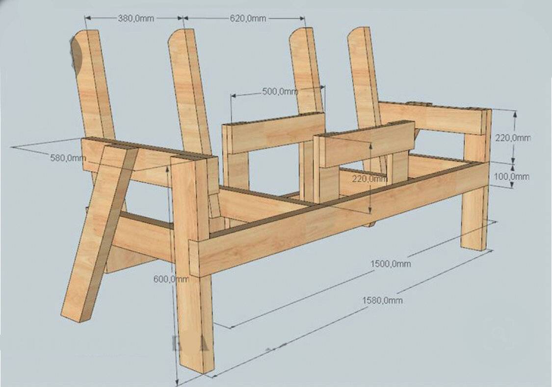 Садовая скамейка самостоятельно: оригинальные идеи (чертежи, фотоотчеты)
