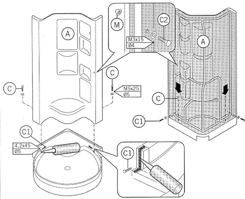 Сборка и установка душевых кабин самостоятельно: инструкция