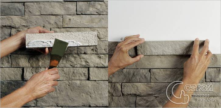Чем приклеить гипсовую плитку на стену — подбор клея