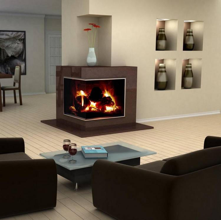 Электрический камин в интерьере гостиной: современный дизайн с фото и видео