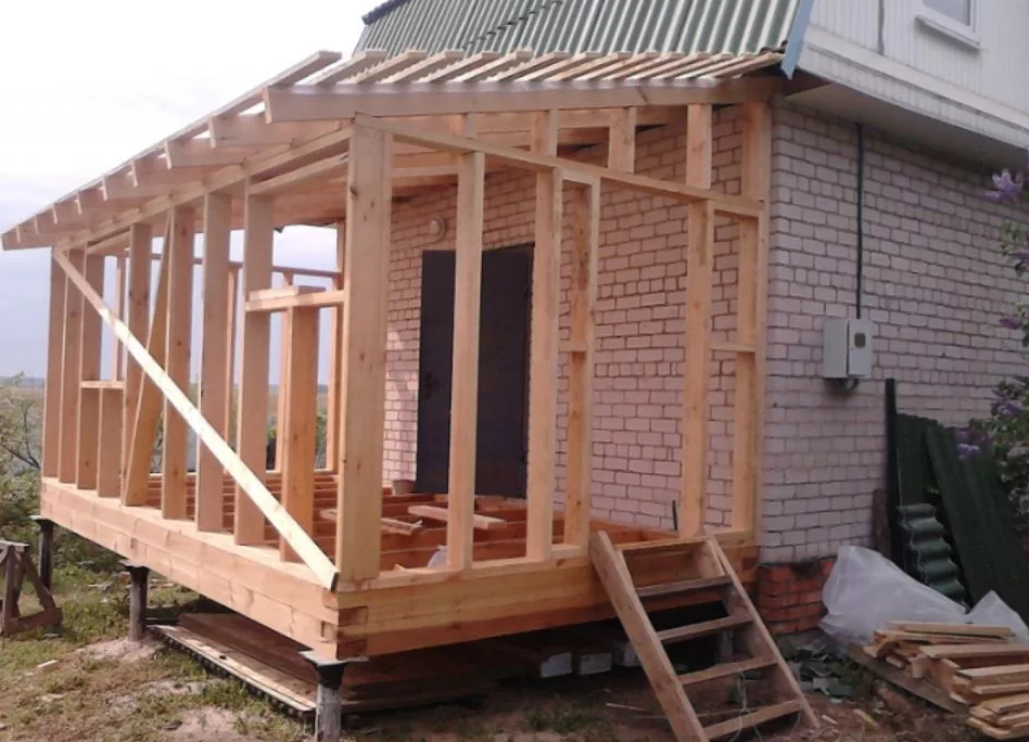 Как построить Деревянную пристройку к кирпичному дому своими руками ? Виды
