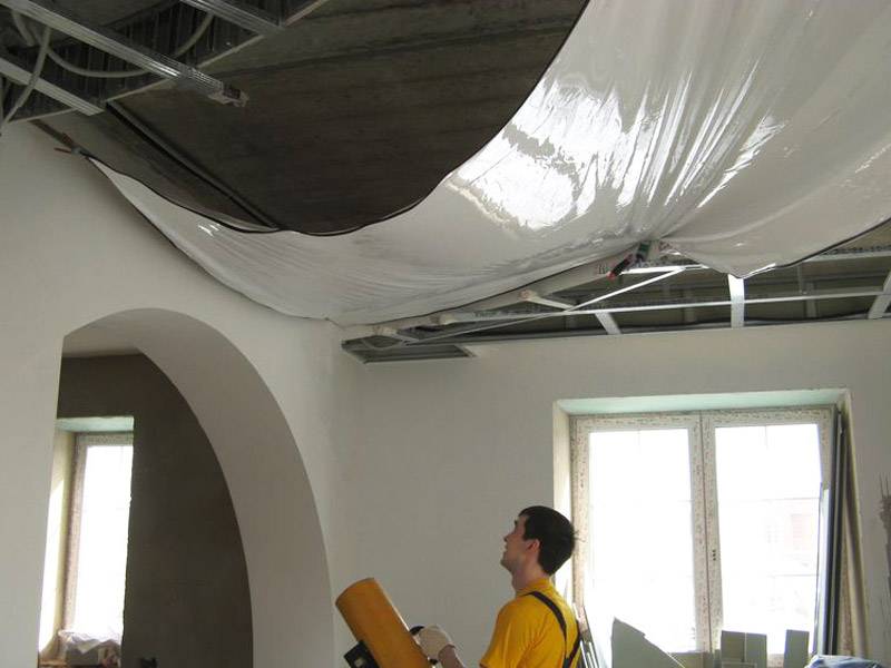 Одноуровневые натяжные потолки (46 фото): одноуровневая конструкция и дизайн потолочных покрытий, простые белые изделия