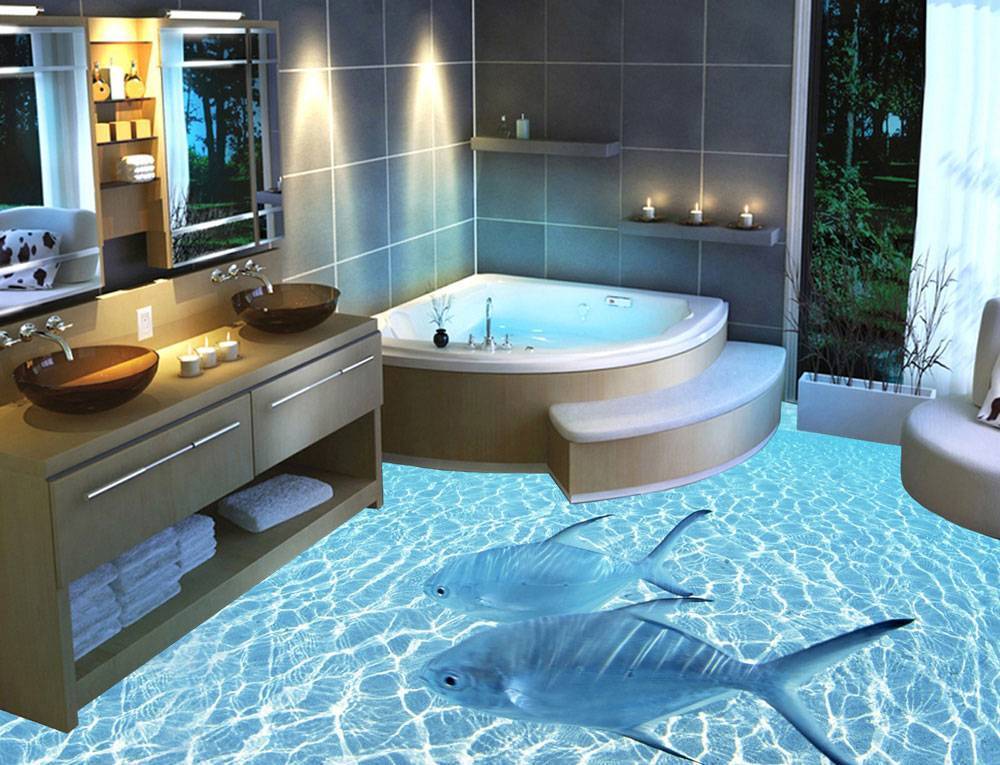 Наливной пол в ванной: секреты создания прочного покрытия и пошаговая инструкция от а до я (120 фото)