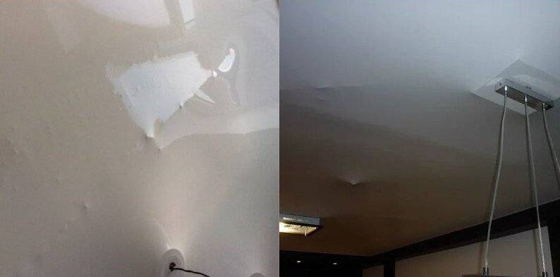 Провис натяжной потолок: ремонт в квартире глянцевого, монтаж и замена с перетяжкой