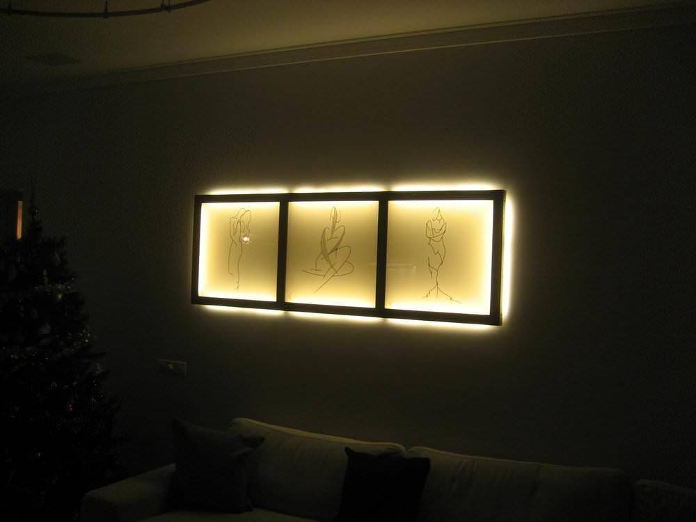 Подсветка стены светодиодной лентой - варианты дизайна. жми!