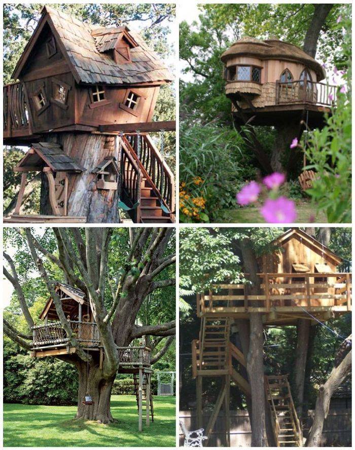 Как построить простой домик на дереве для детей мастер класс + фото