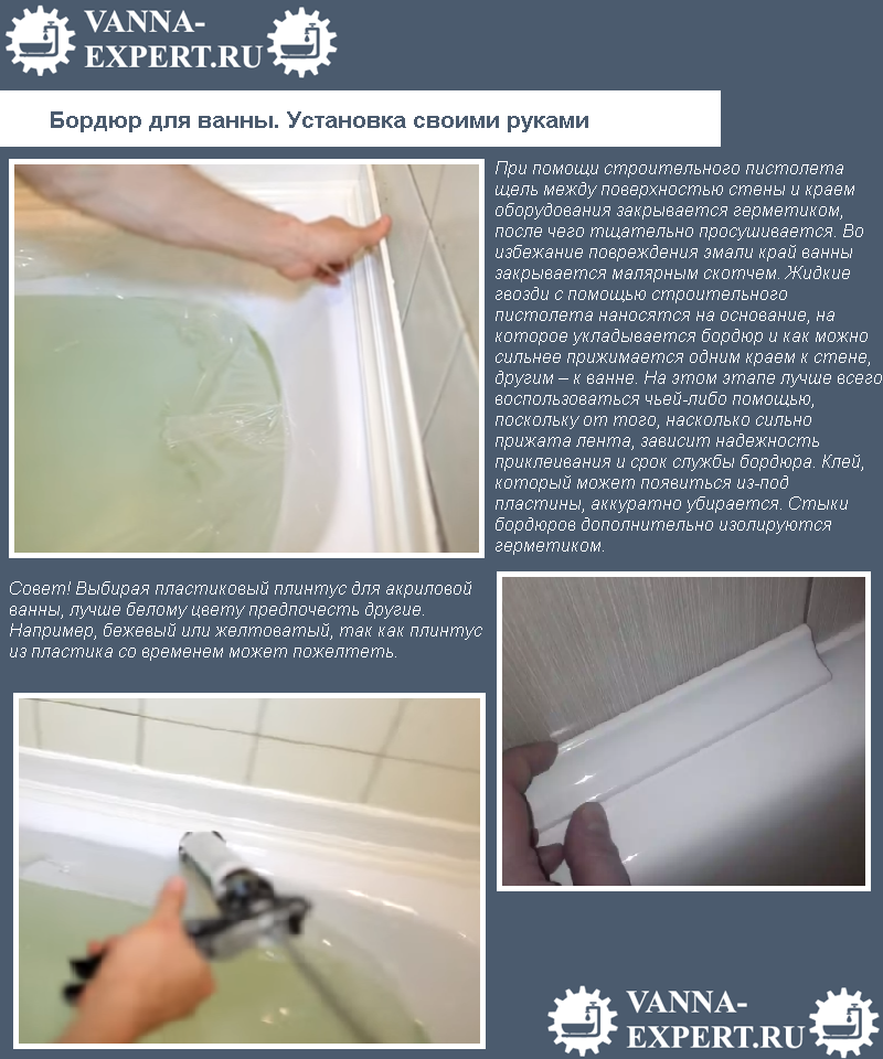 Крепим бордюр для ванны керамический: обзор и виды- размеры- особенности монтажа: плюсы и минусы +видео