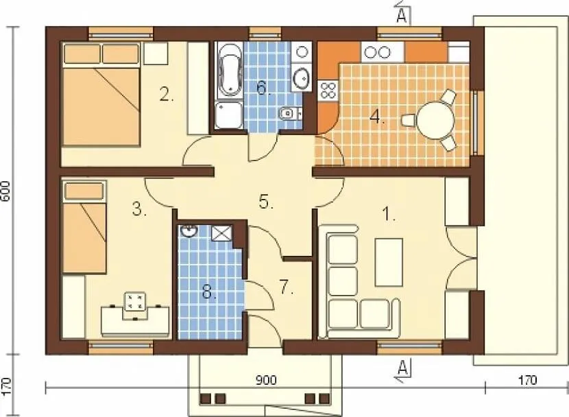 Планировка дома: 6 на 6 и 6 на 9, одно- и двухэтажного, с мансардой и без неё, с крыльцом и верандой, варианты
