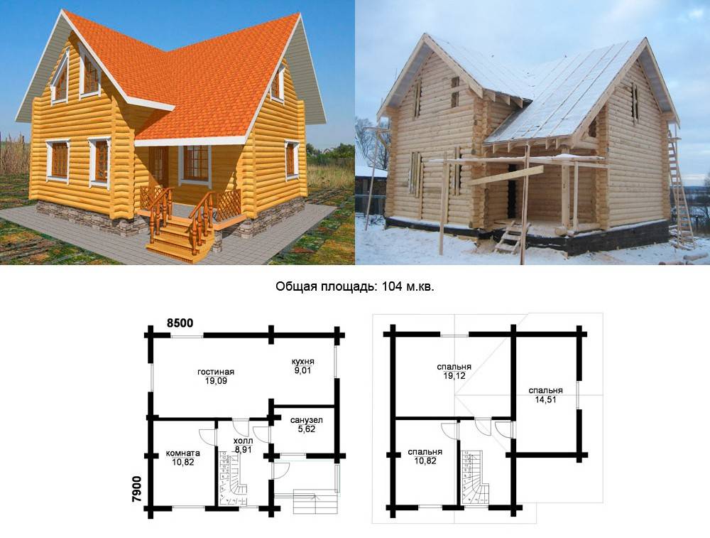 Деревянные проекты дома с планировкой + фото