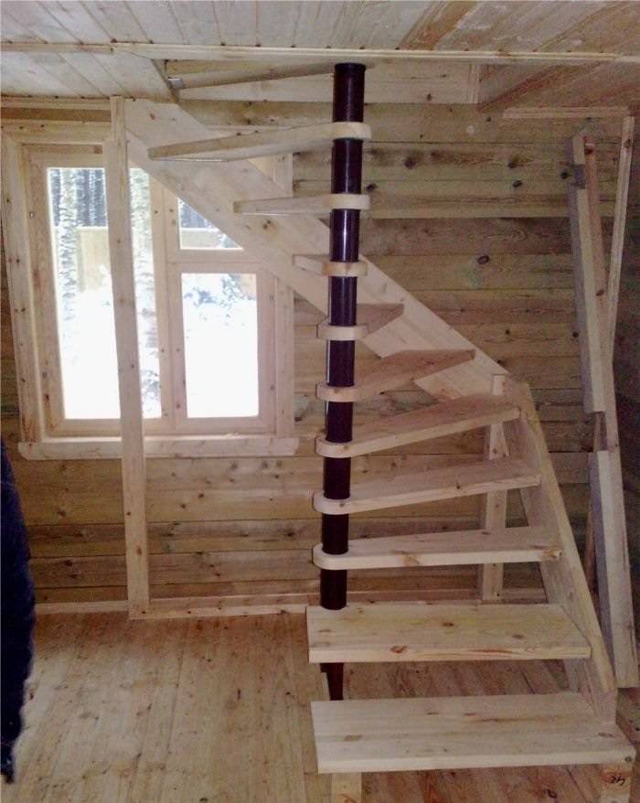 Изготовление лестницы в баню своими руками