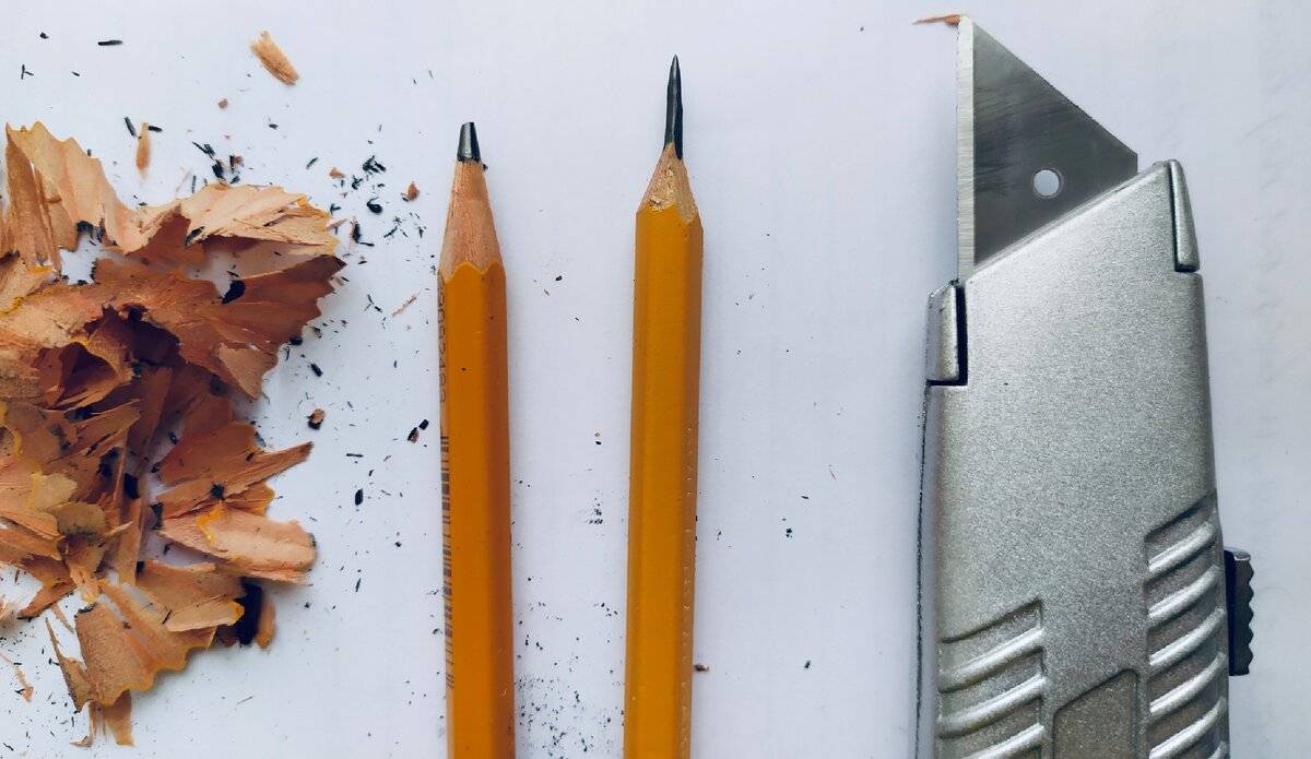 Способы заточки карандаша для черчения