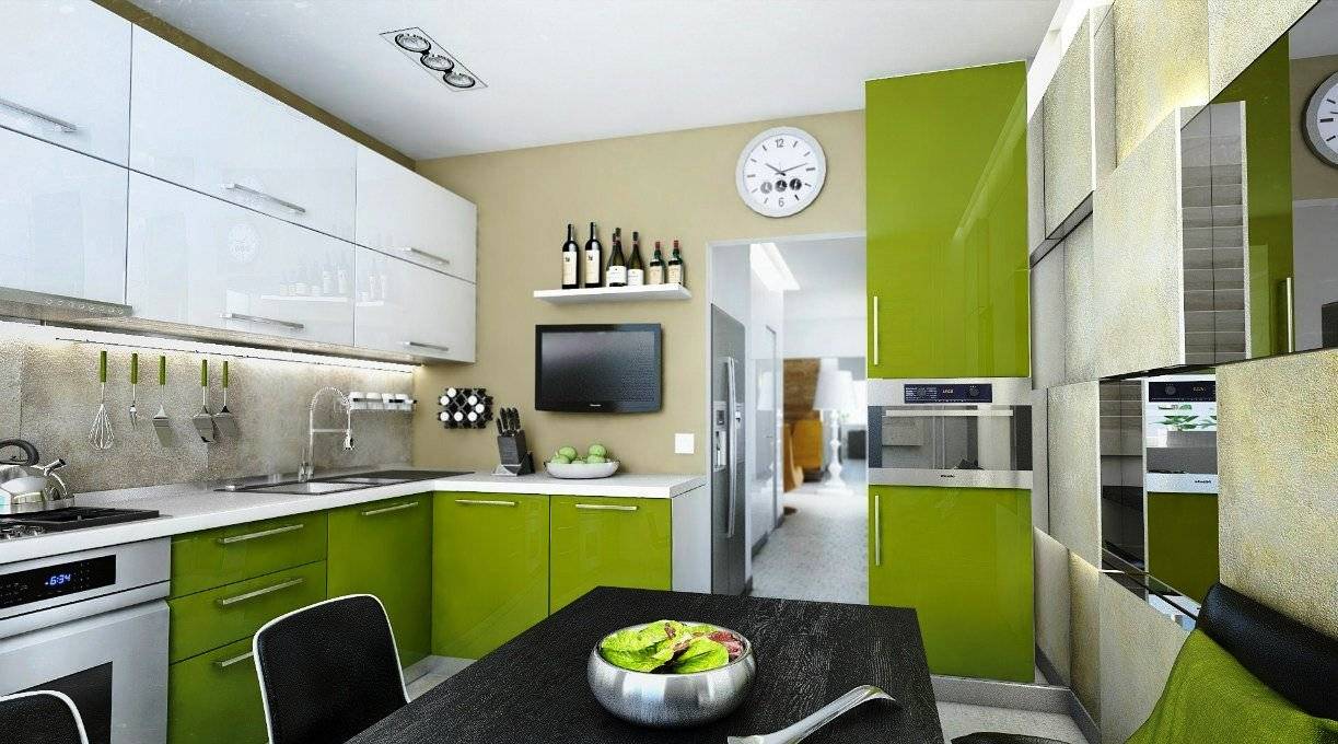 Зеленый цвет в интерьере кухни и его сочетание с другими цветами: фото, советы, идеи