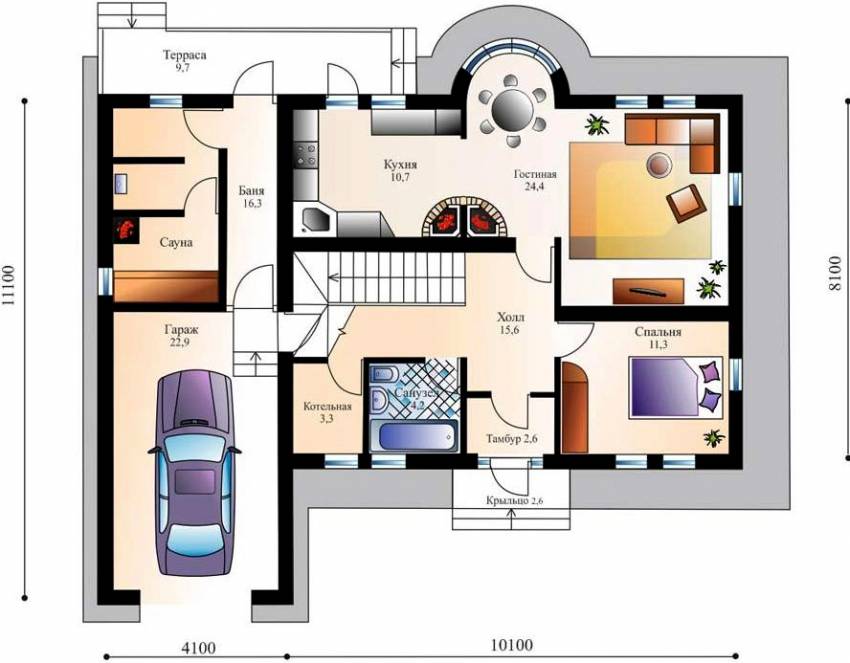 Возможности планировки дома с размерами 10 на 10: лучшие идеи зонирования пространства